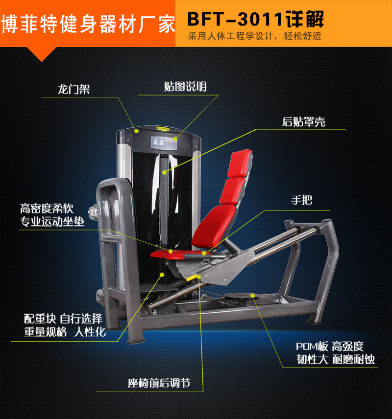 坐式水平蹬腿训练器