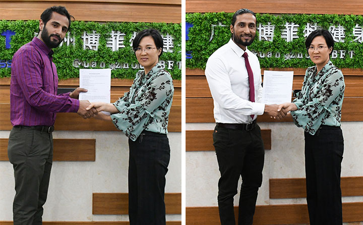 恭喜两位尼泊尔客户成为了博菲特8868体育官网入口在尼泊尔的代理